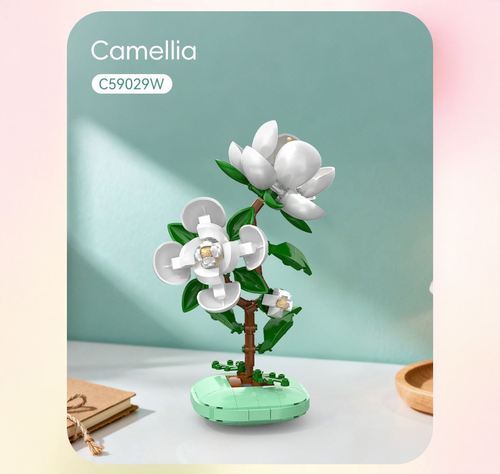 Cada Camellia Building Block Planter - 301 Pcs