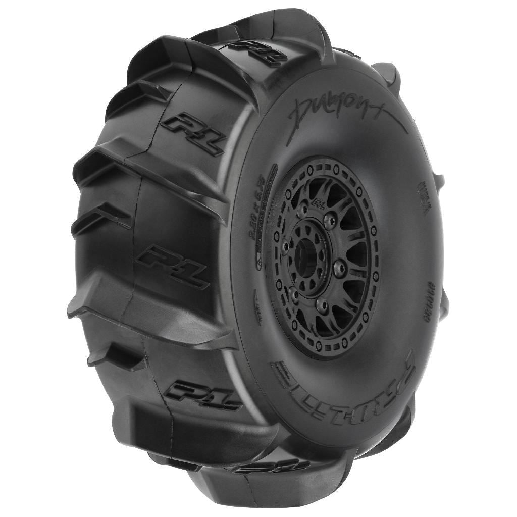 Proline Dumont Sand/Snow Tires Mounted On Raid Black 6X30 Removable