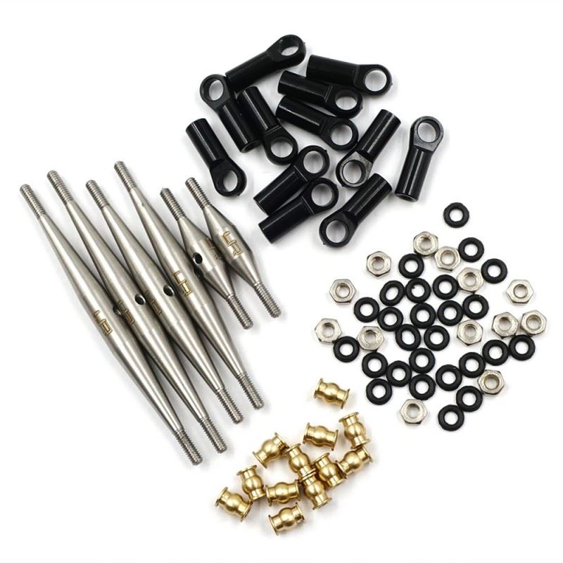 Yeah Racing 133.5mm Wheelbase Steel Link Set For Axial SCX24 Deadbolt