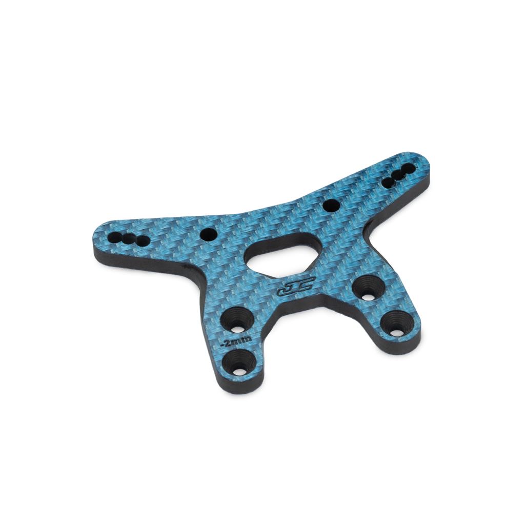 Rc10B7 -2Mm Carbon Fibre Front Shock Tower - Blue