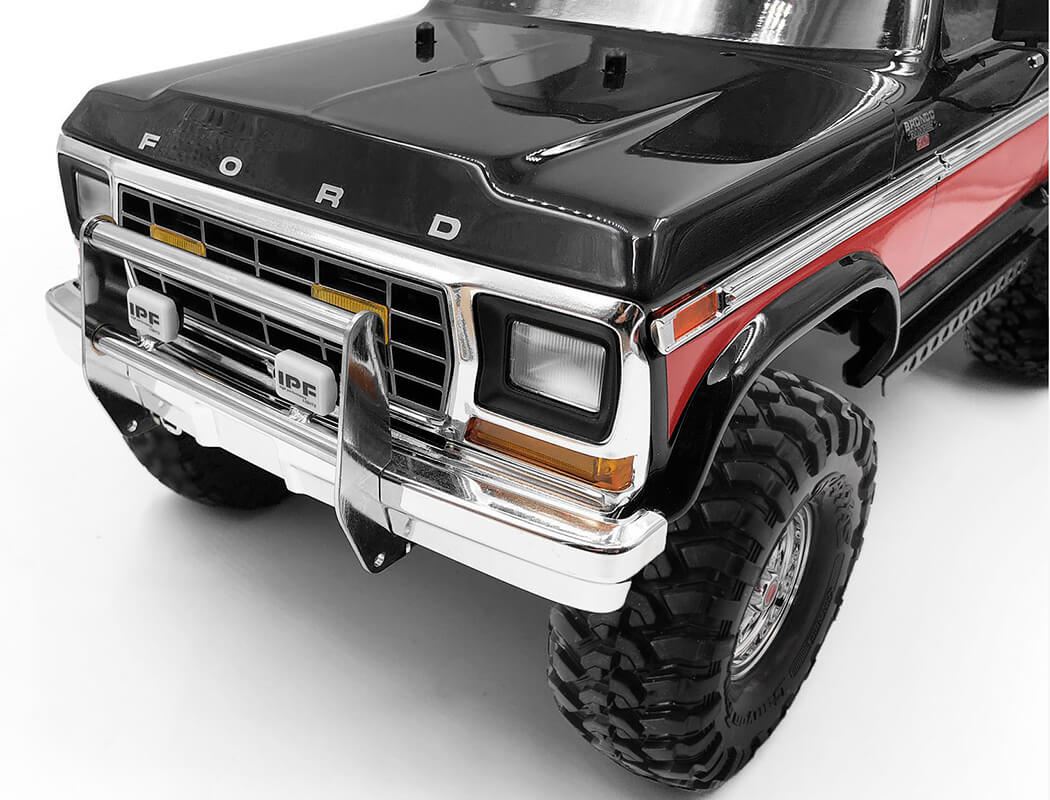 RC4WD COWBOY FRONT GRILLE GUARD W/LIGHTS FOR TRAXXAS TRX-4 '79 BRONCO RANGER XLT (SILVER)