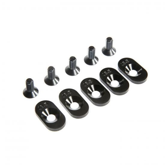 Losi EngineMntInsert&Screws, BLK, 18.5T(5): 5ive-T 2.0 (Losi252100)