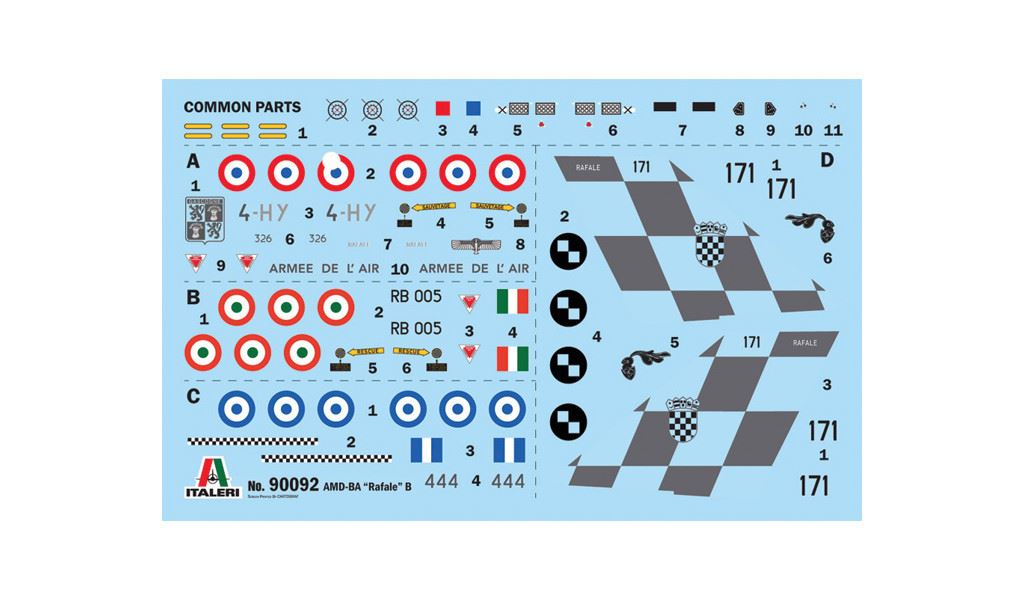 Italeri Rafale B Two-Seat French Fighter Aircraft