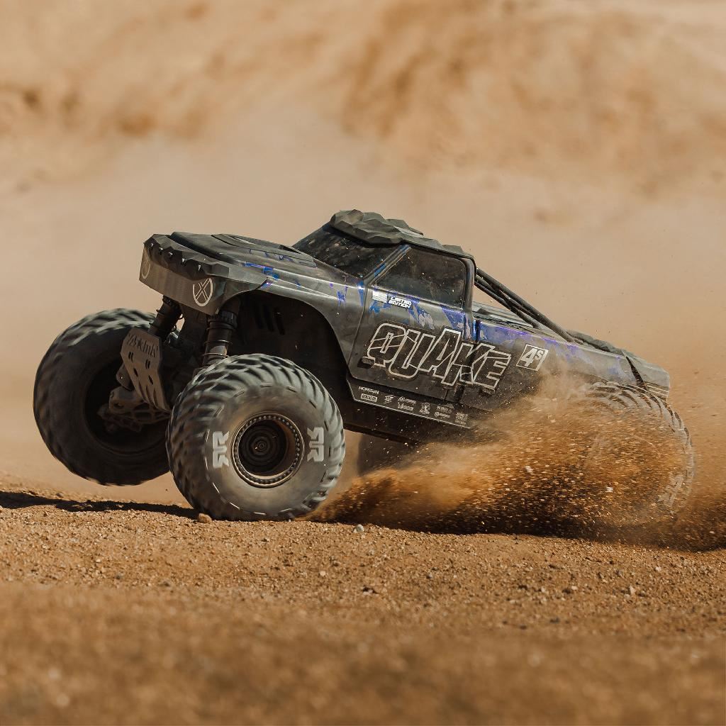 Arrma 1/8 Quake 4S Dsc 4X4 Rtr Monter Truck, Le Black/Pearl