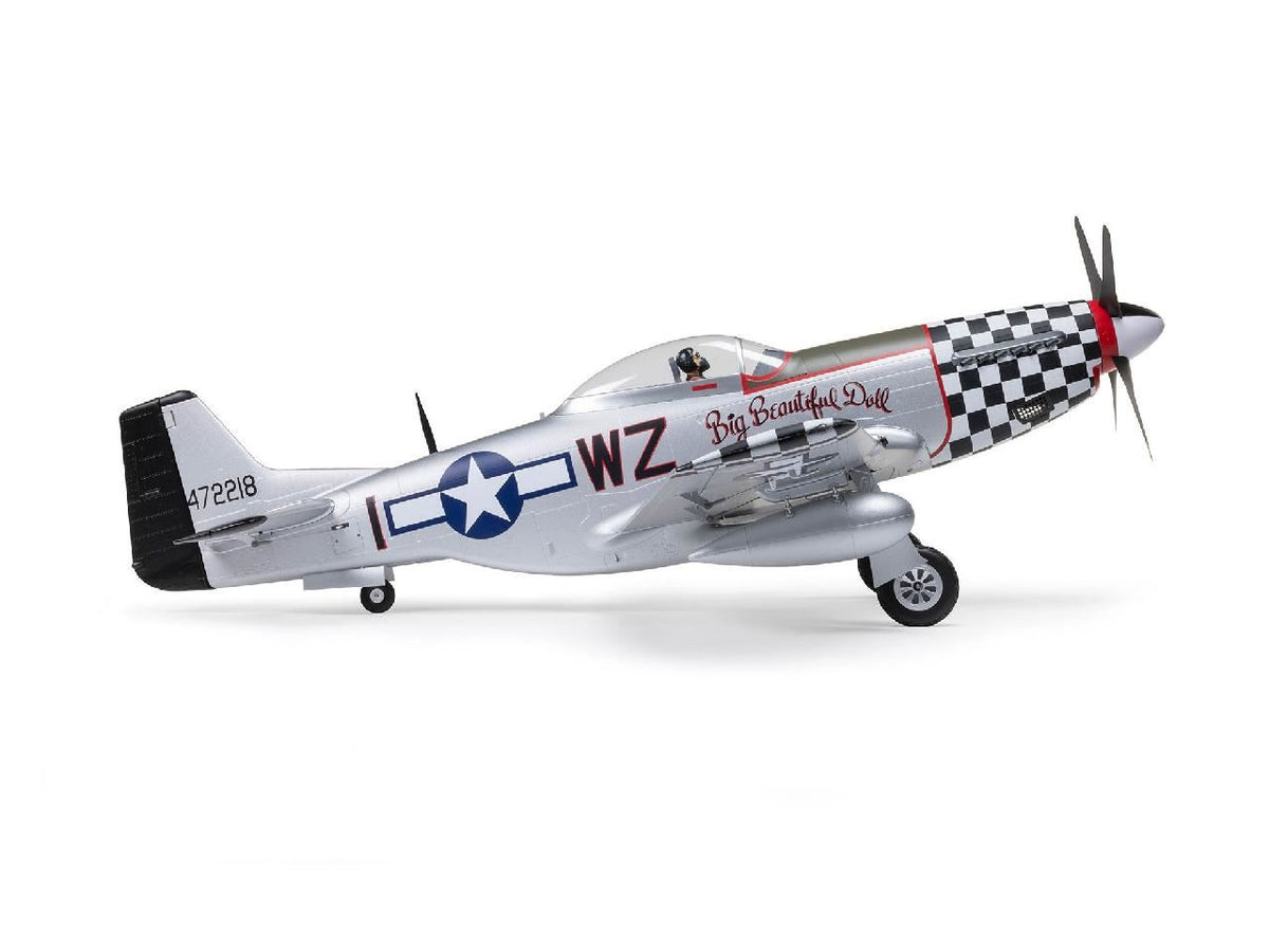 E Flite P-51D Mustang Inbig Beautiful Dollin 1.5M Bnf Basic With As3X+