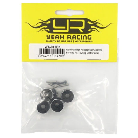 Yeah Racing Aluminum Hex Adaptor Set 12X8mm For 1/10 RC Touring Drift Crawler