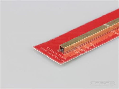 KS 12" Square Brass Tube 3/16" (Pk1) .014 Wall