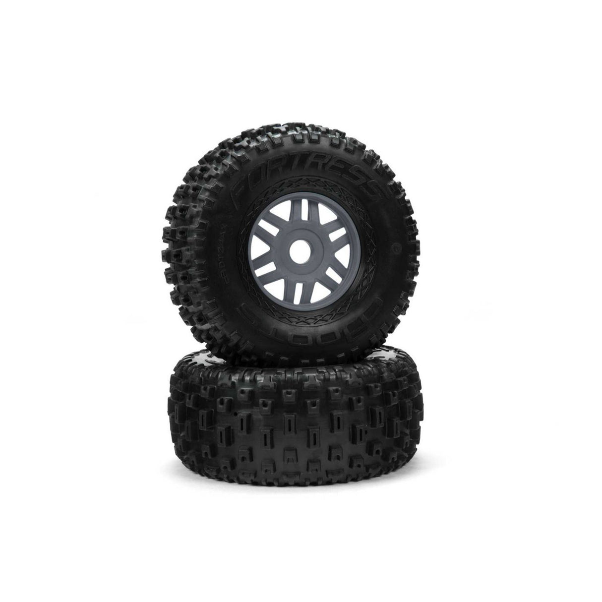 Arrma dBoots 'Fortress' Tyre Set Glued Gun Metal (Pair)