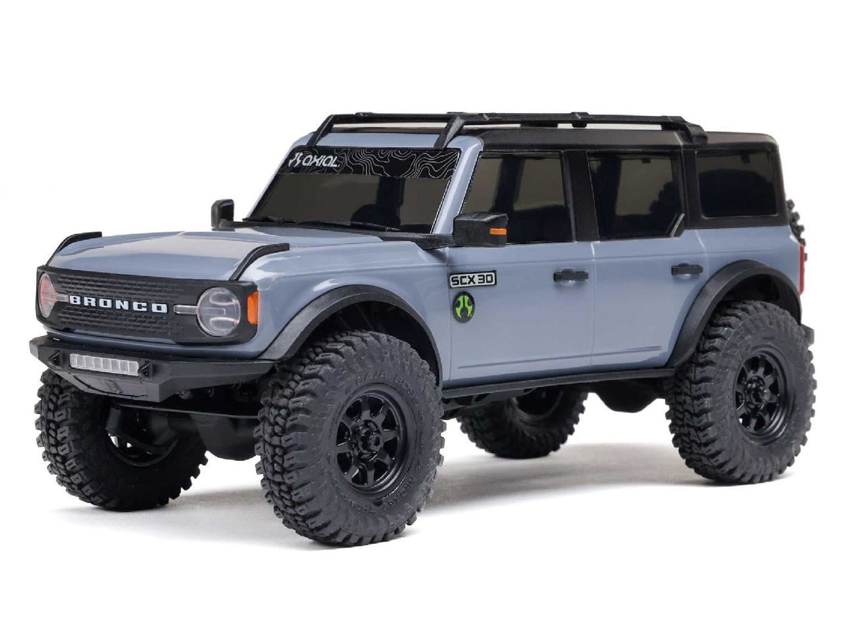 Axial 1/30 Scx30 Ford Bronco 4X4 Rtr Rock Crawler Grey