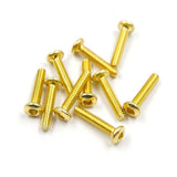 Yeah Racing Stainless Steel Gold Coated Hex Socket Button Head Machine Screw (M2X10Mm) 10Pcs