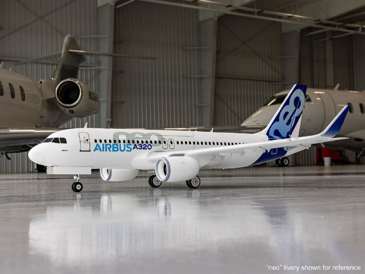 E Flite Airbus A320Neo Twin 64Mm Edf Bnf Basic W/As3X+ Safe White