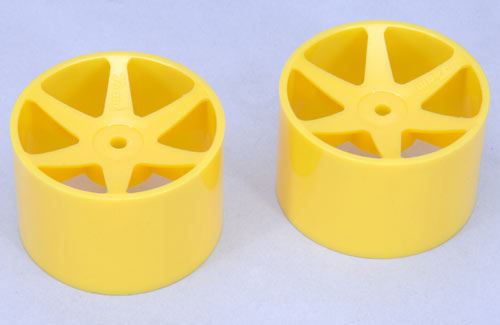 CEN Wheel-6 Spoke/Yellow/1:10 (Pk2)Foam