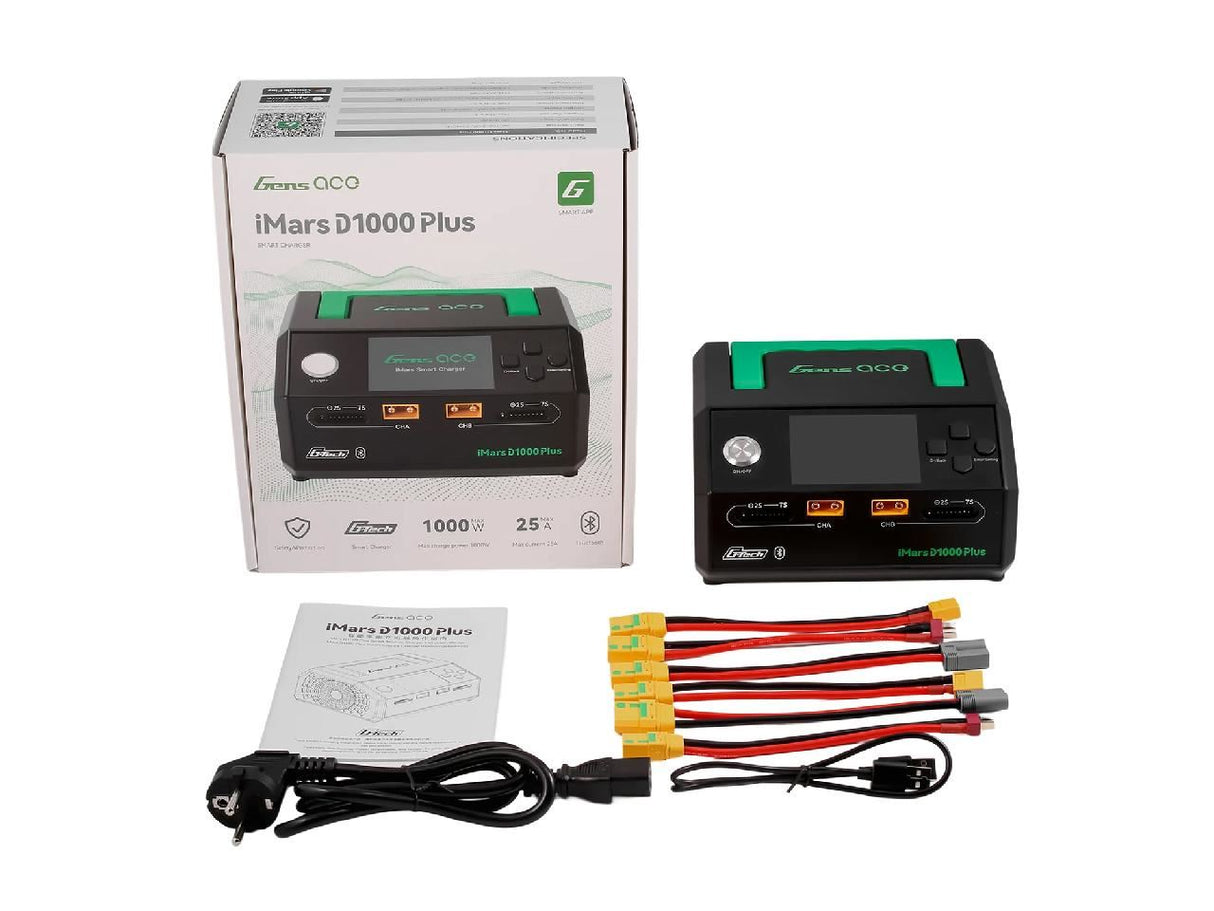 Gens Ace Imars D1000 Plus G-Tech Dual Smart Charger Ac 1000W