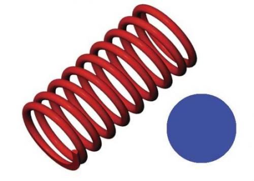 TRAXXAS Spring, shock (red) (GTR) (5.9 rate blue) (std. rear 120mm)