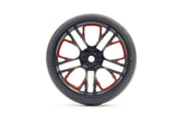FASTRAX 1/10 (4) DRIFT D1 TYRE w/3MM 10-SPOKE WHEEL- GRAPHTE