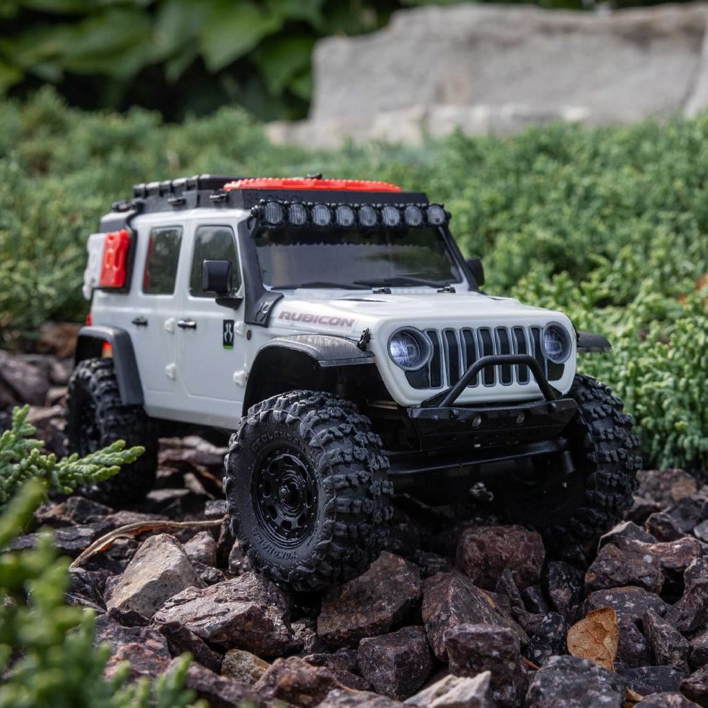 Axial 1/30 Scx30 Jeep Wrangler Jlu 4X4 Rtrrock Crawler White