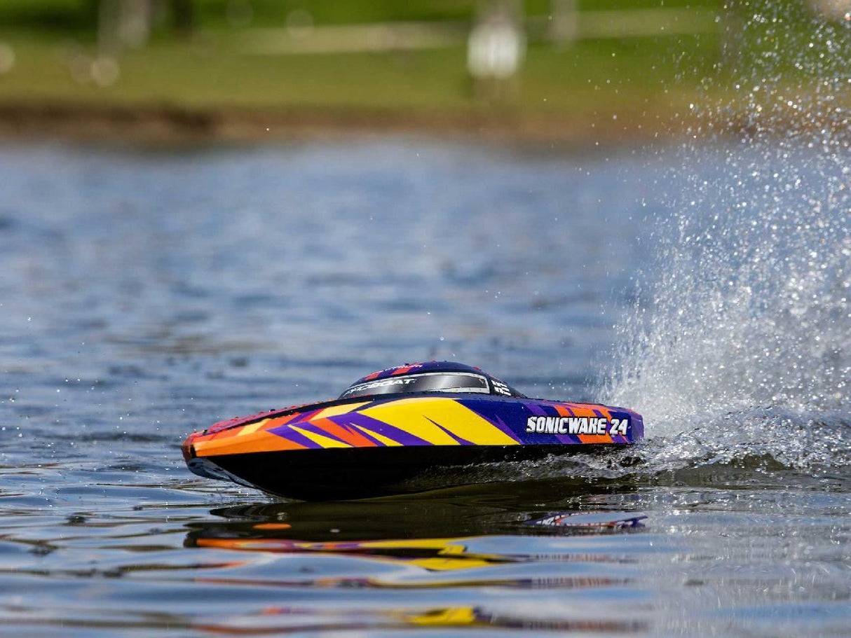 Proboat Sonicwake 24In Self-Righting Brushless Deep-V Rtr, Red