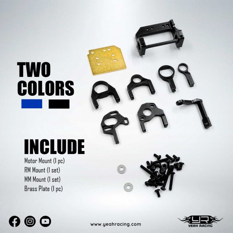 Yeah Racing Aluminum Motor Mount 90-94Mm(Lhm / Rm) For Kyosho Mini-Z Mr-03/Mr-04