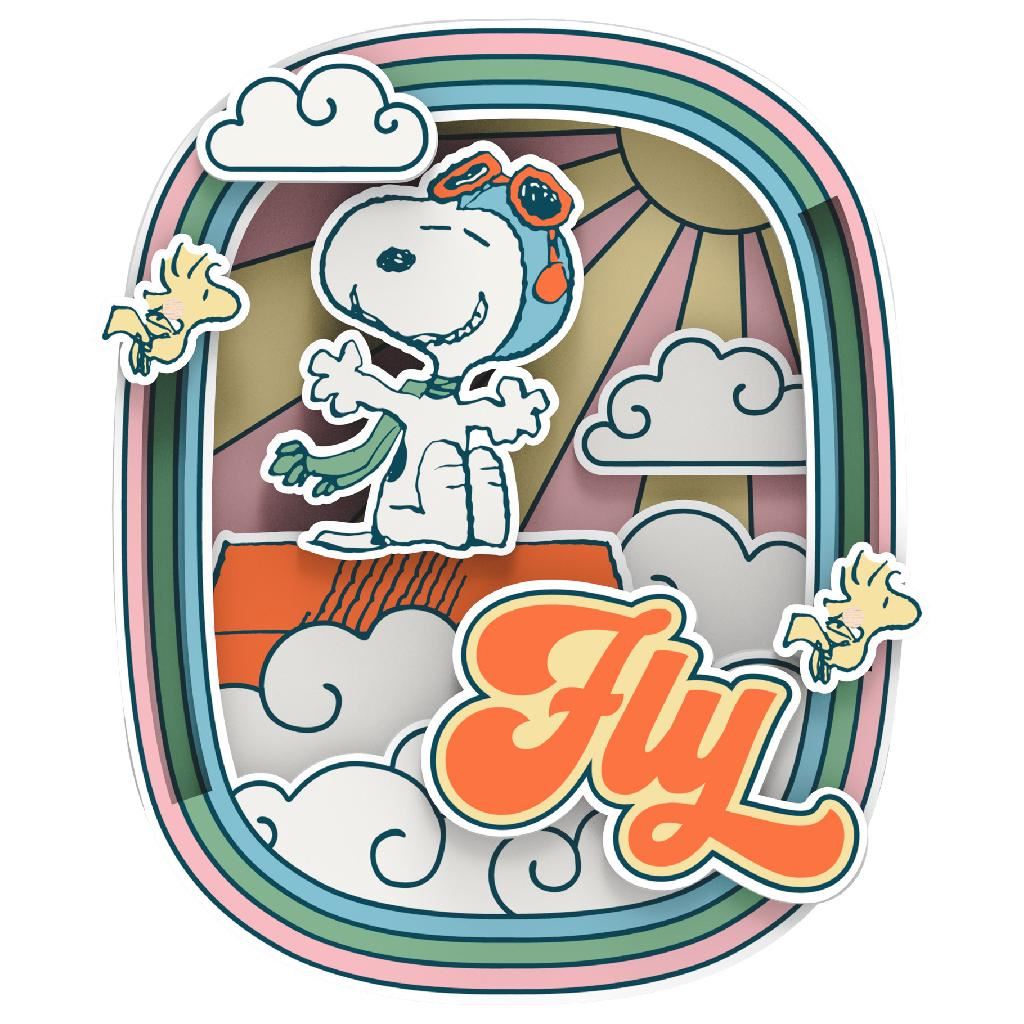 Puremind Peanuts™ Snoopy'S Pilot Dreams Wooden Magnet