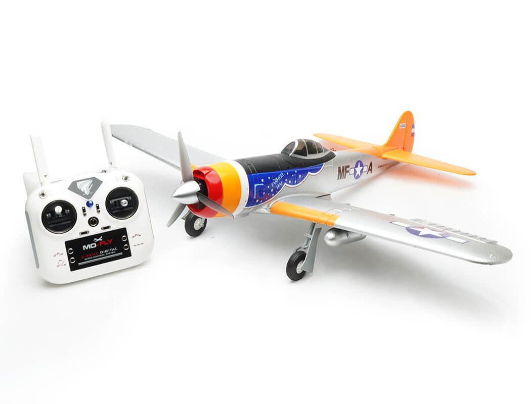 Mo-Fly A84 Silver/Orange 695Mm 6Ch 3D/6G With 6-Axis Gyro Rtf