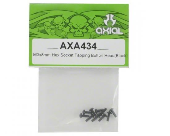 AXIAL Hex Tap Button Head M3x8mm Black (10)