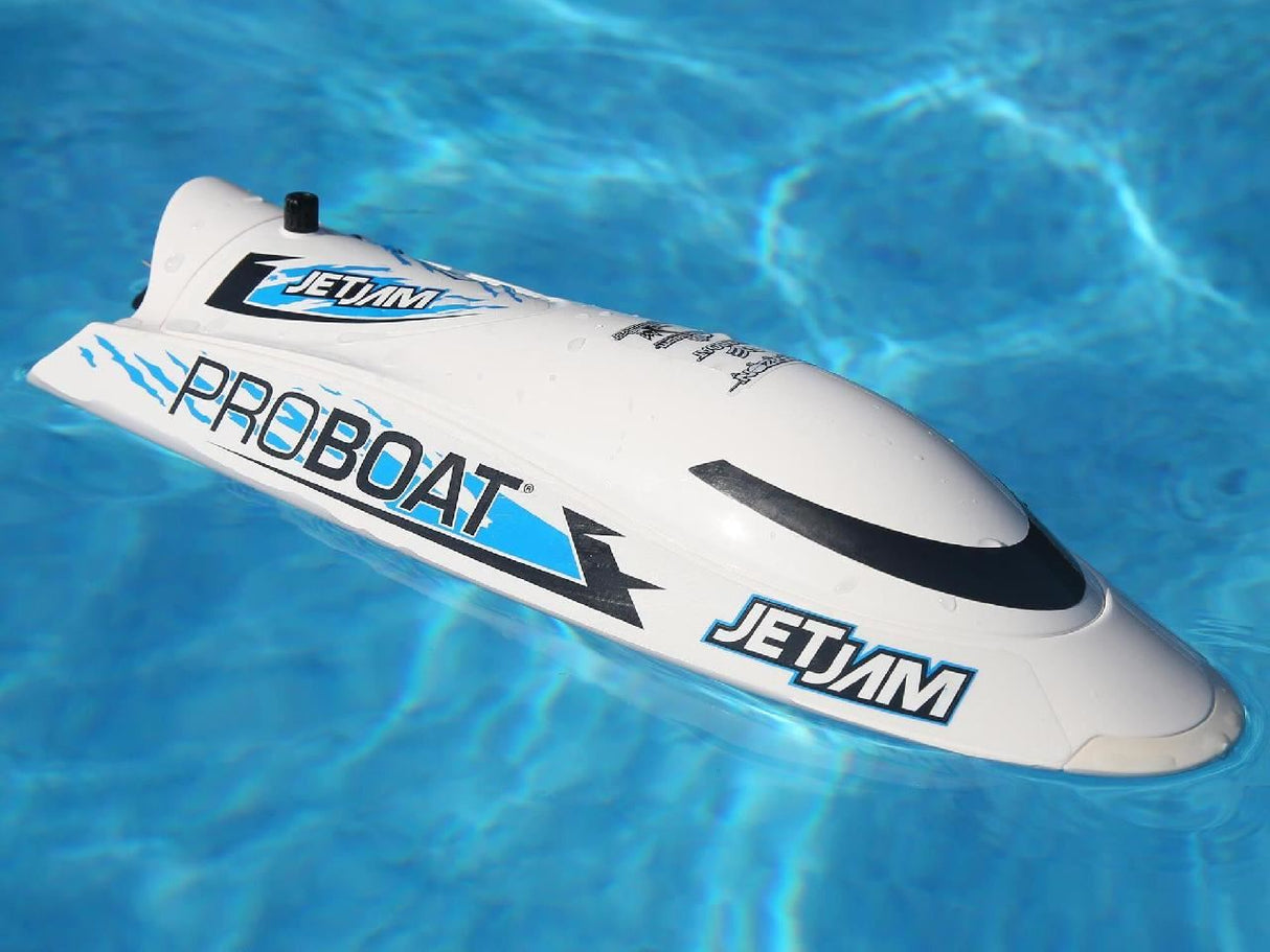 ProBoat Jet Jam V2 12in Self-Righting Pool Racer Brushed RTR, White