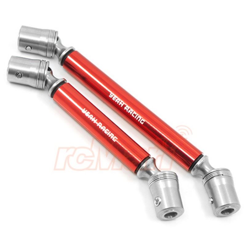 Yeah Racing Stainless Steel Front & Rear Center Shaft Set Red (Ver.2) For Traxxas TRX-4 TRX-6