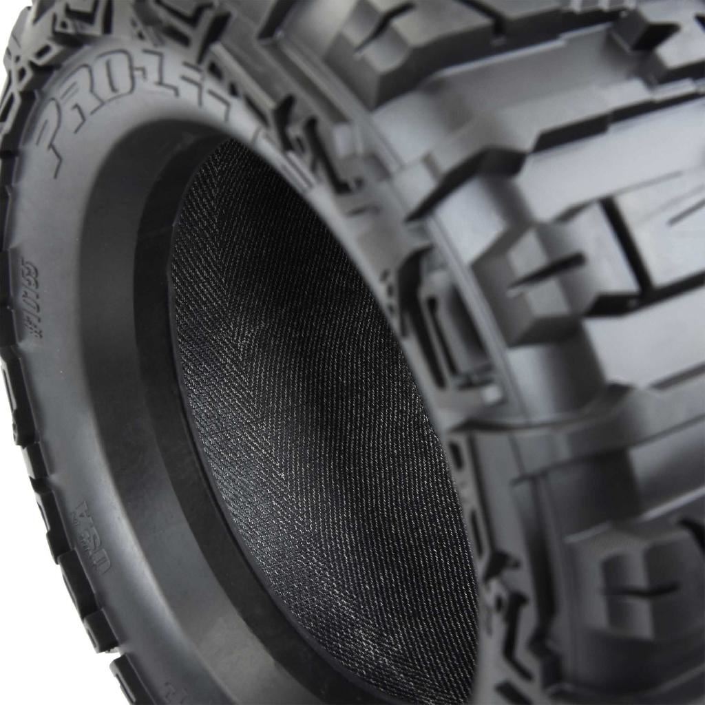 Proline 1/8 Trencher Hp Belted F/R 3.8In Mt Tires Mounted 17mm Blk Ra