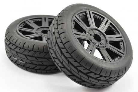 FASTRAX 1:8 EAGLE TREAD MOUNTED ON 8-SPOKE BLACK (PR)