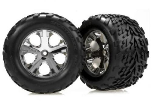 Traxxas Tires & Wheels, Assembled, Glued (2.8") (All-Star Chrome Whe