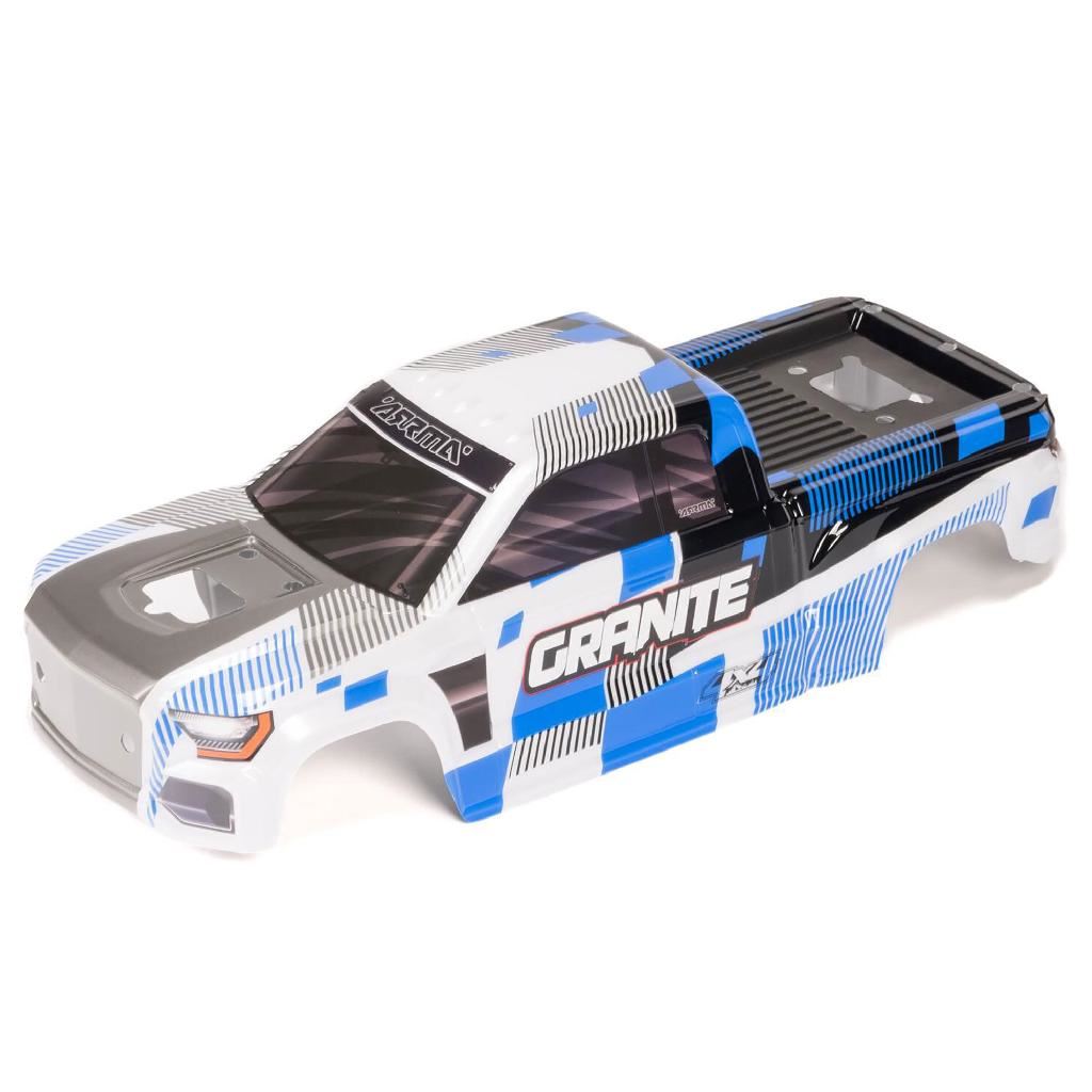 Arrma 1/10 Clipless Painted Decaled Body, Blue: Granite 4X4