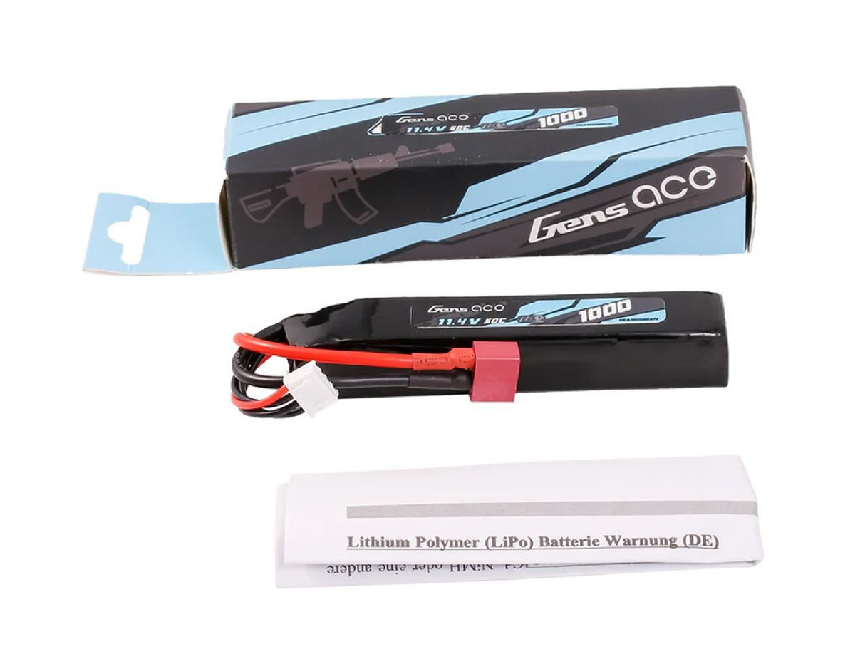 Gens Ace Airsoft 3S Hv 1000Mah 50C With Deans (M4/Ar Rifles)