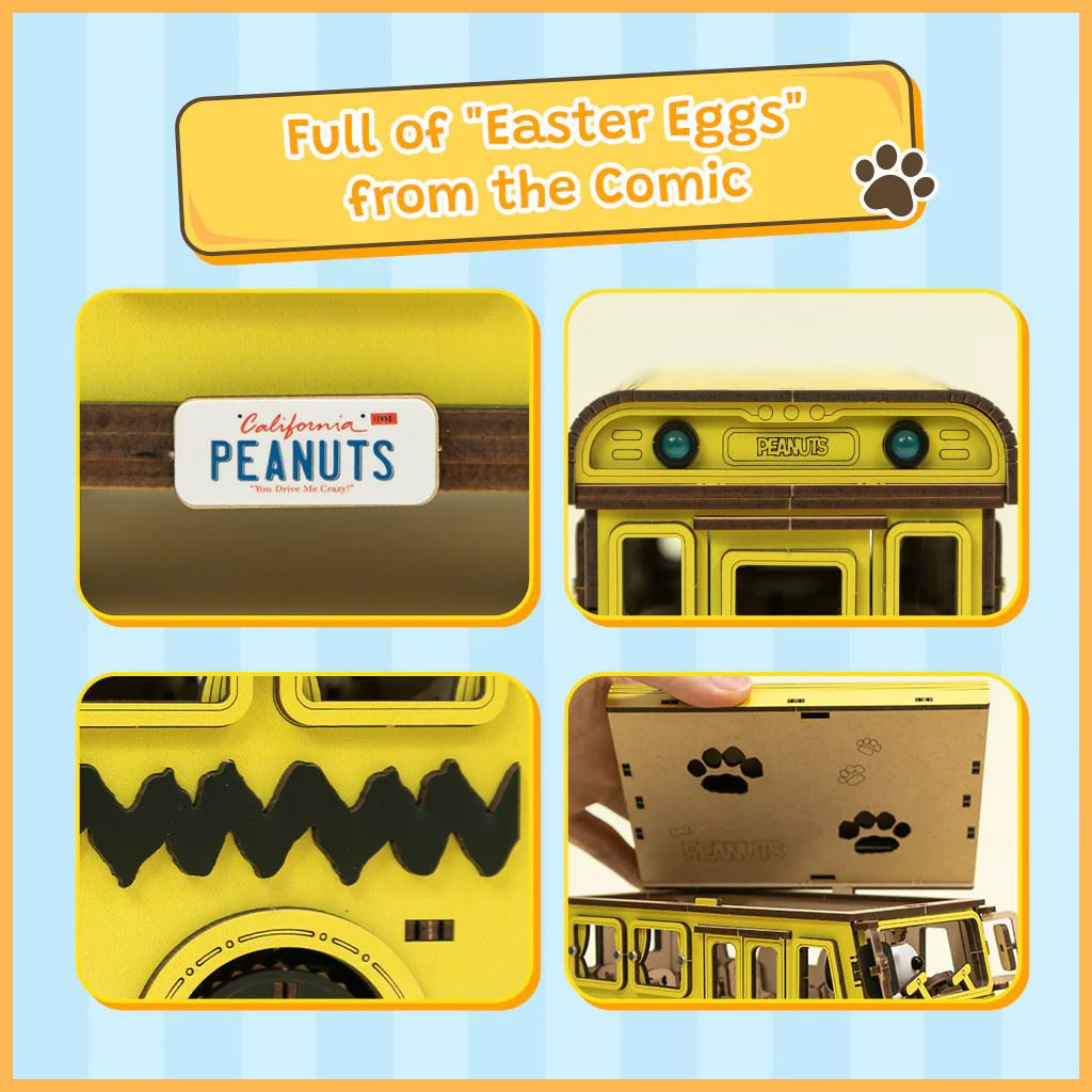 Puremind Peanuts™ Snoopy Yellow School Bus