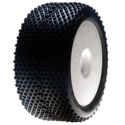 Losi 1/8 XTT TruggyTire,Bl,Mntd,w/ Wht Whl,0 0ffset (2) (LosiA17701B)