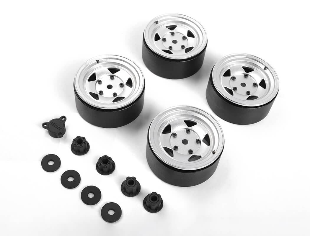 RC4WD SEREN 2.2  BEADLOCK WHEELS W/ CENTER CAPS (SILVER)