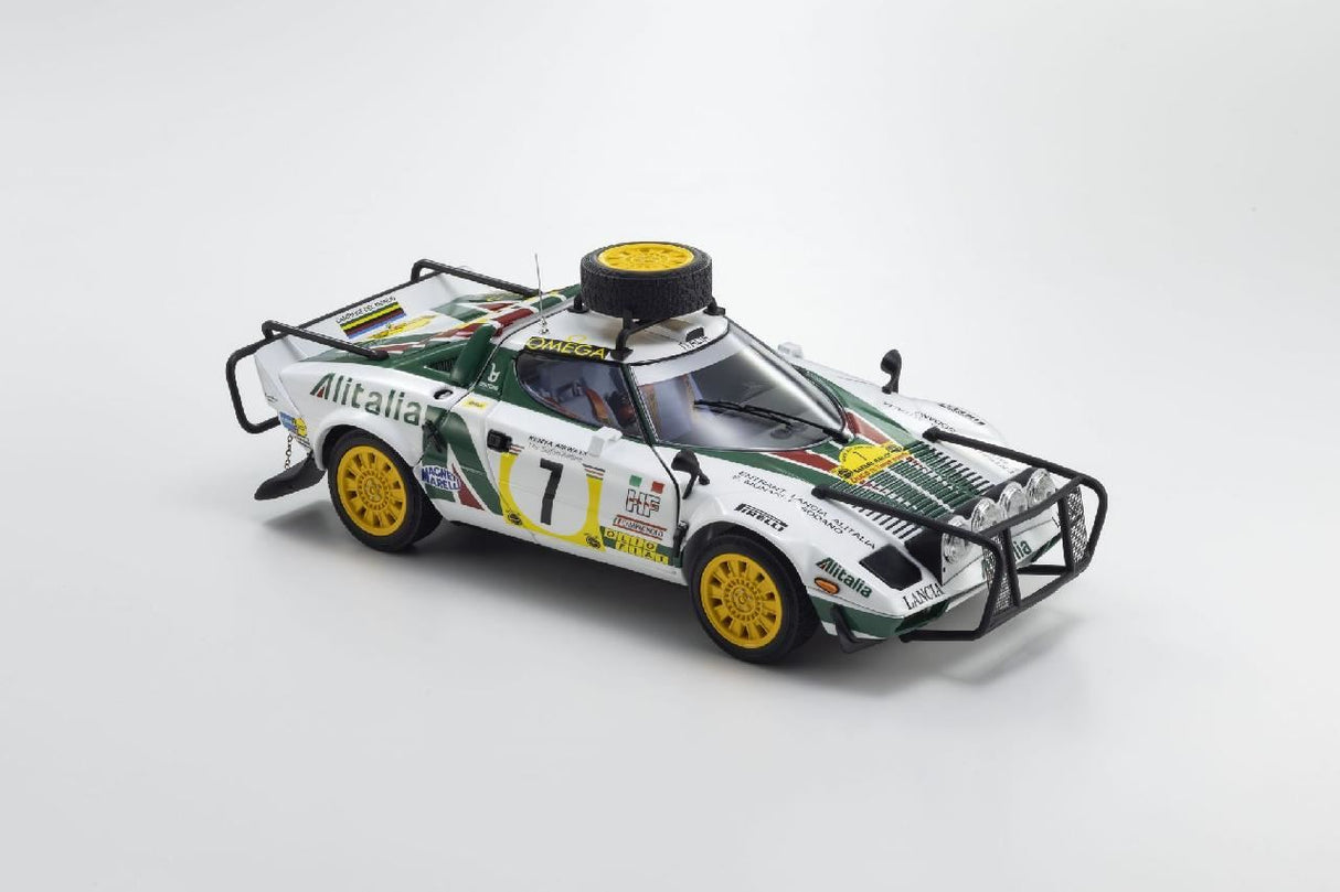 Kyosho 1:18 Lancia Stratos Hf S.Munari 3Rd Safari Rally 1977 Nr.7