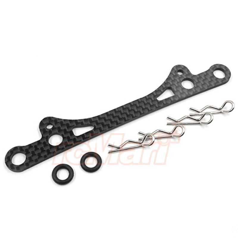 Yeah Racing Graphite Rear Bodypost Stiffener For TA07 TB04 TRF419