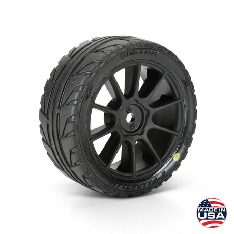 Pro-Line 1/14 Vector Tire Mtd 12Mm Black Velocity Wheel (4): Arrma Ty