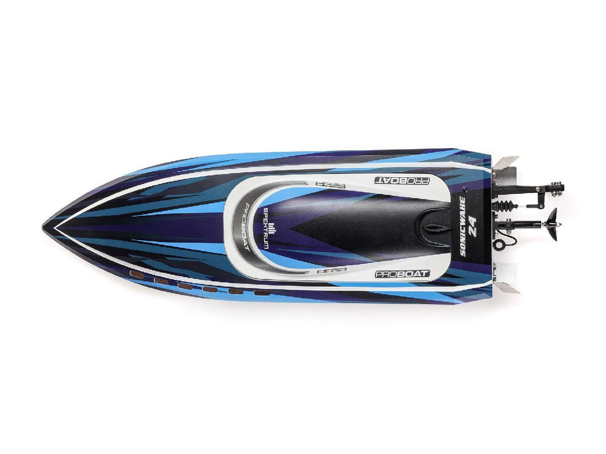 Proboat Sonicwake 24In Self-Righting Brushless Deep-V Rtr, Blue