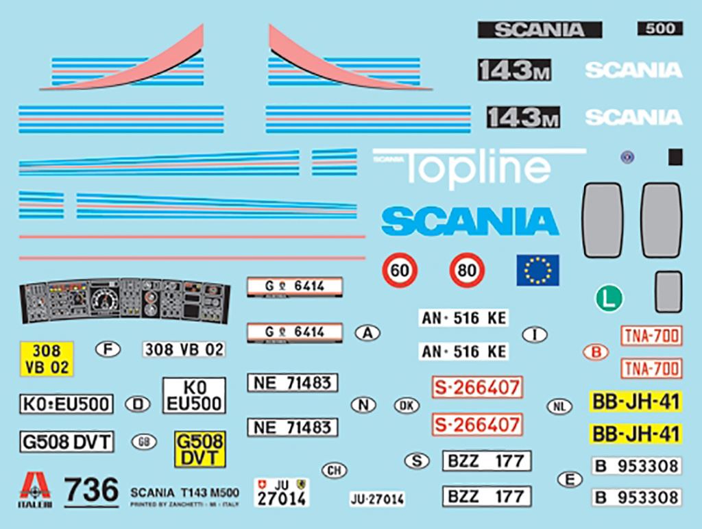 Italeri Scania T143 M500 Topline RR