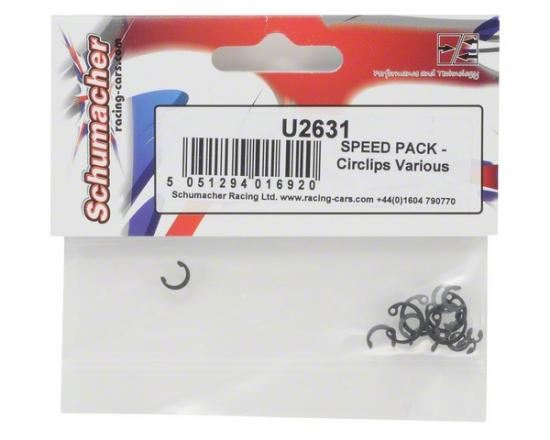 Schumacher Speed Pack - Circlips Various 12 pcs