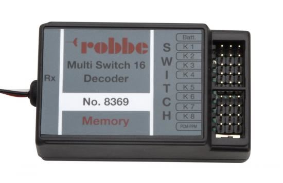Multi-Switch 16 Decoder for Futaba F-Series Transmitters (Not FX)