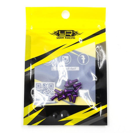 Yeah Racing Aluminum 7075 3X6Mm Hex Socket Button Head Screws 10Pcs Purple