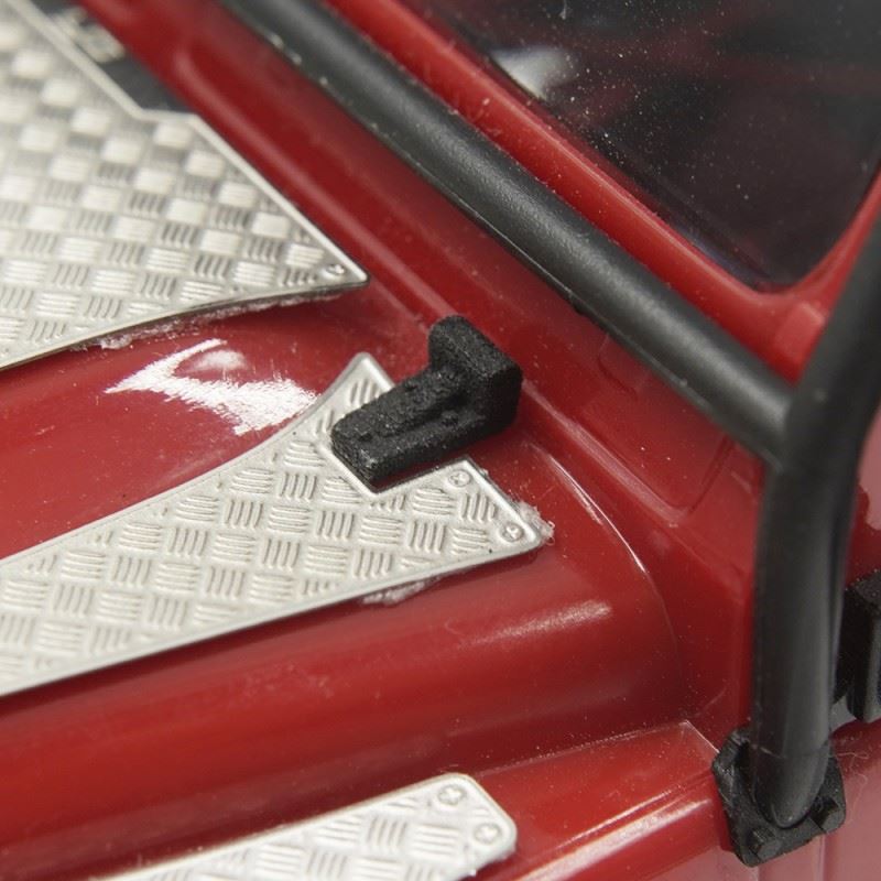 Yeah Racing 3D Printed Front Hood Vent Doors Engine & Door Bonnet Hinges Fits Traxxas 1/18 TRX-4M Defender