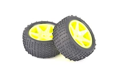 Core RC Buggy Rear Tire Set Yellow
