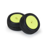 Proline 1/18 Prism Rear Carpet Mini-B Tires Mounted 8mm Yellow Wheel
