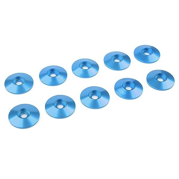 Corally Aluminium Washer For M3 Button Head Screws Od=15mm Blue 10Pcs