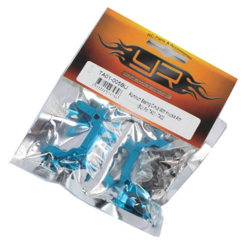 Yeah Racing Aluminum Bearing C-Hub Blue For TA01 / TA02