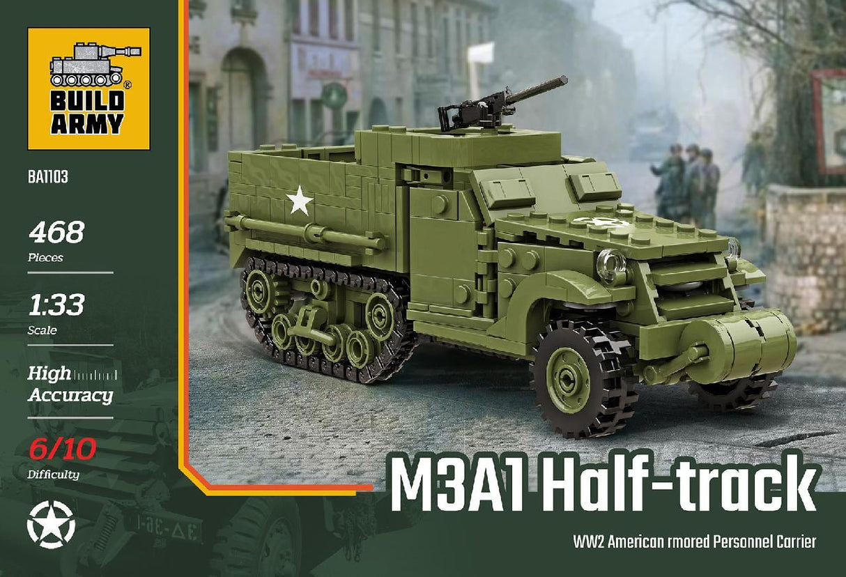 Build Army M3A1 Half-Track Apc