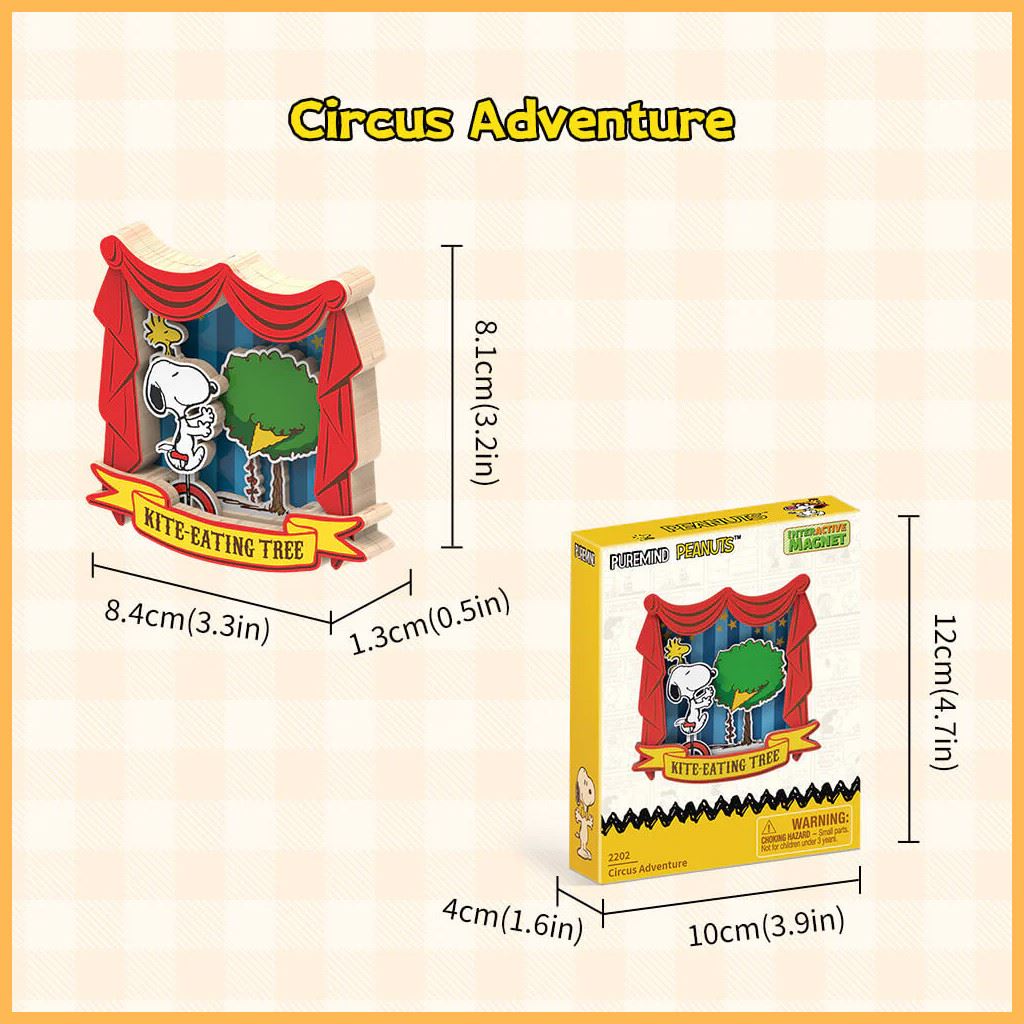 Puremind Peanuts™ Snoopy'S Circus Adventure Wooden Magnet